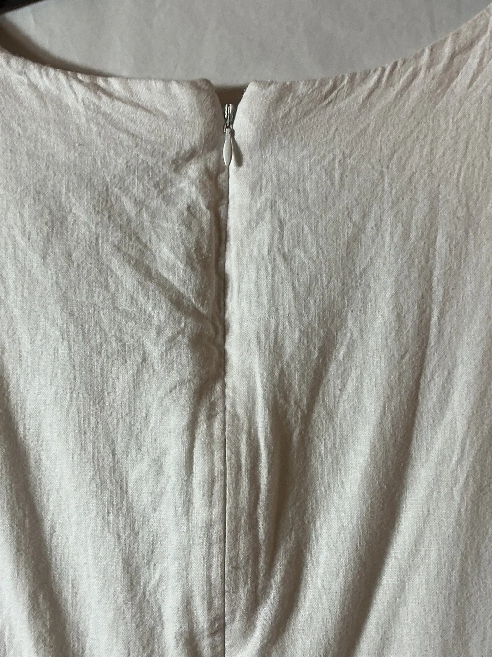 Abercrombie & Fitch White Square-Neck Linen Maxi Dress